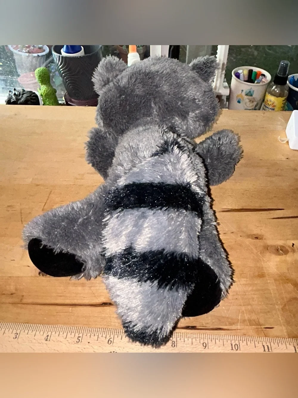 Aurora World Bandit Gray Raccoon Flopsie Stuffed Animal Wildlife Plush 12”